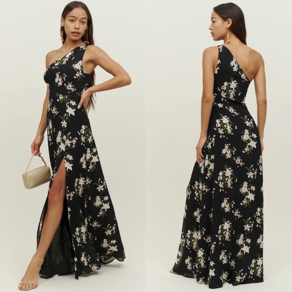 Reformation Dresses & Skirts - Reformation Evelyn One Shoulder Maxi Dress in Orchids Size 10